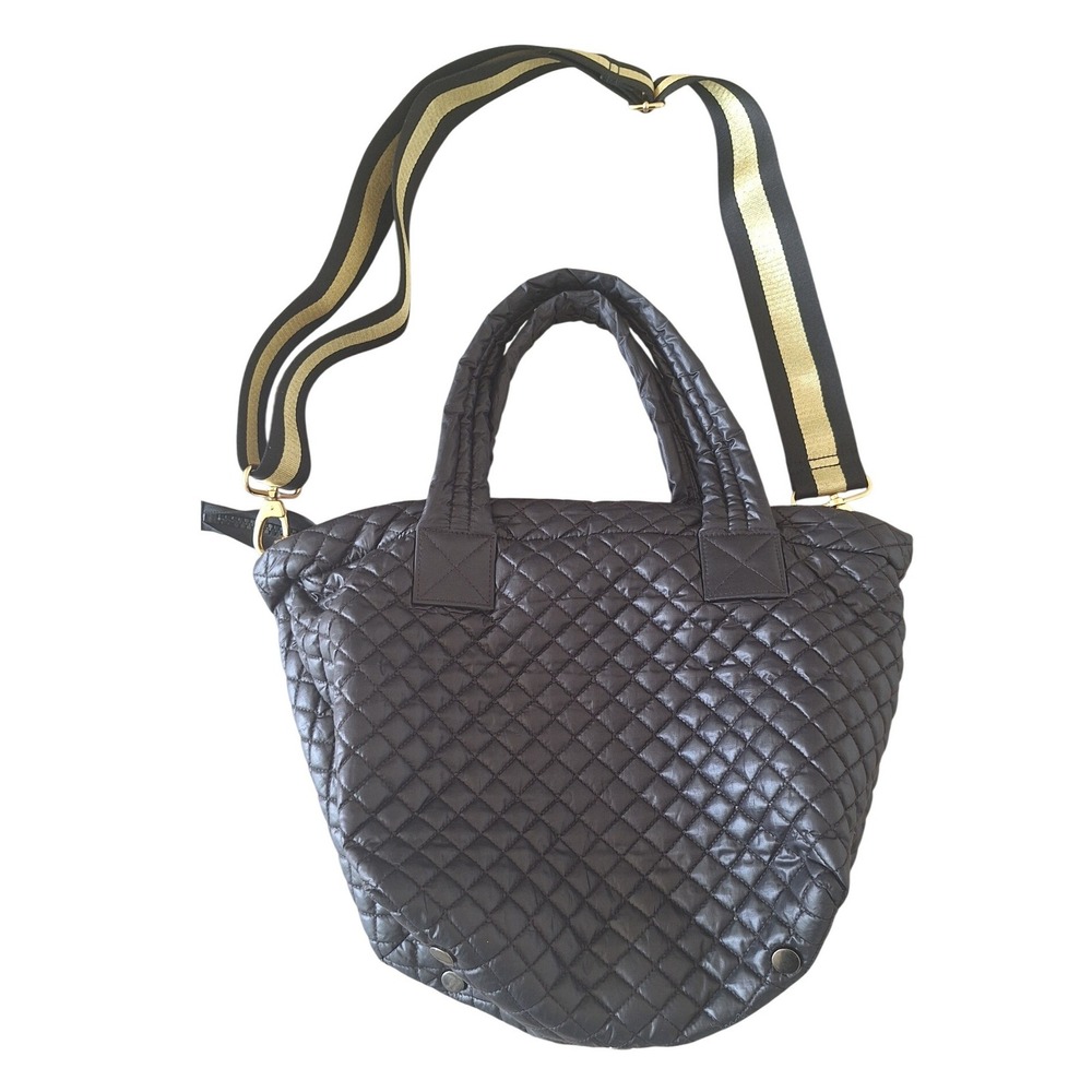 Clara New York Quilted black‎  Tote crossbody Bag